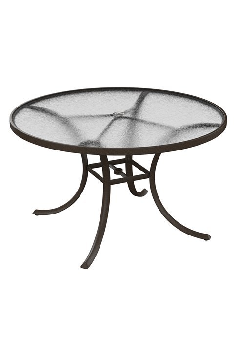 Dining Table 48 Round Acrylic Top, Replacement Patio Table Top With Umbrella Hole