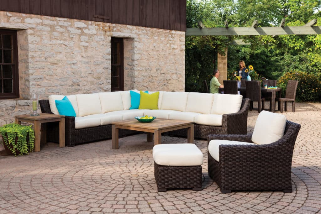 outdoor sofa with throw pillows outdoor sofa with throw pillows - Hauser's Patio