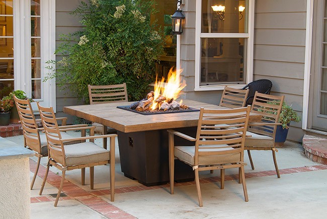 outdoor dining fire table outdoor dining fire table - Hauser's Patio